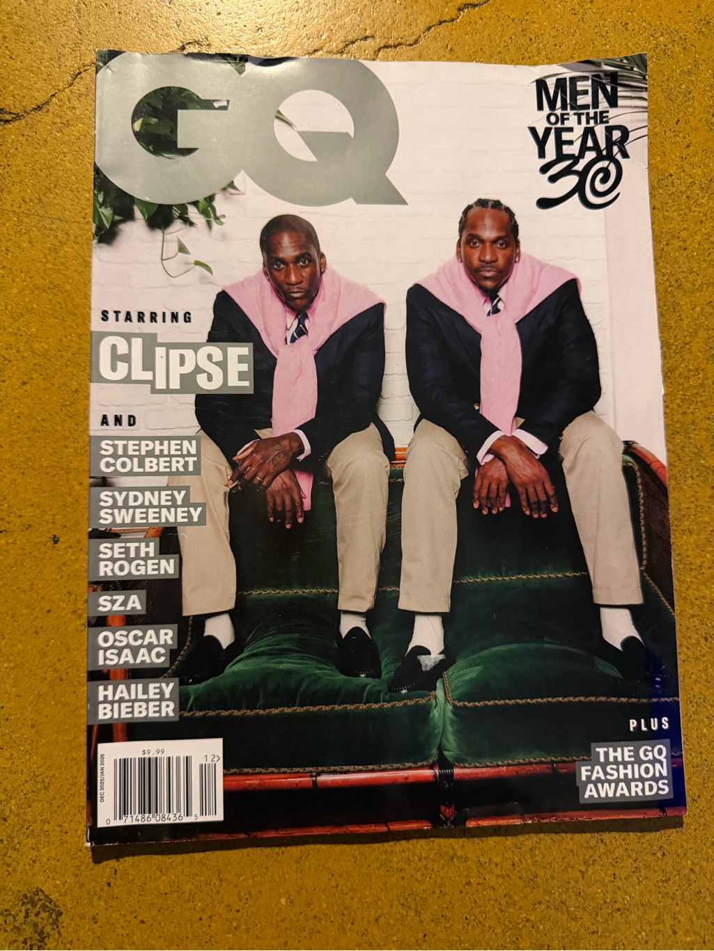 Magazine Cover  Pink  Black Mens Fashion Issue